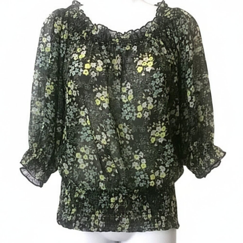 Confess Women's Cottagecore Fairycore  Floral Blouse Sz.Medium